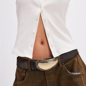 Free People Black Paloma Belt size M/L